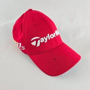 TaylorMade Hat Mens Adjustable Strapback Red Golf R11S RBZ Baseball Cap Dad